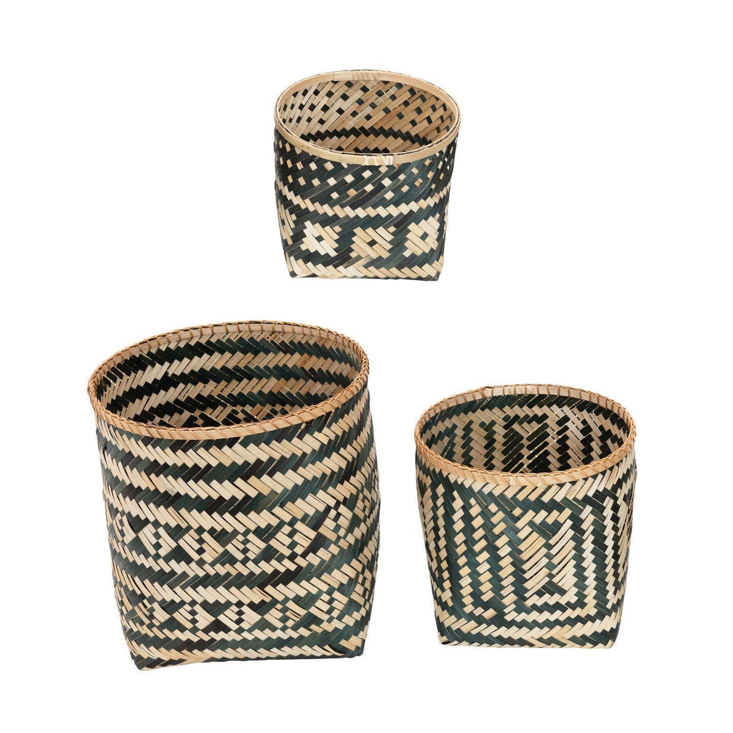 Bamboo Baskets with Pattern