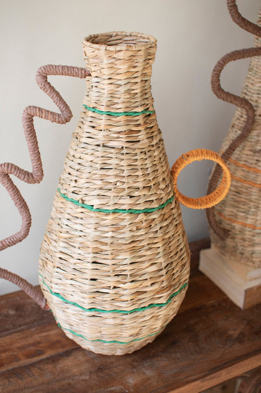 Squiggle Handle Basket Vase