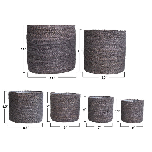Charcoal Jute Basket
