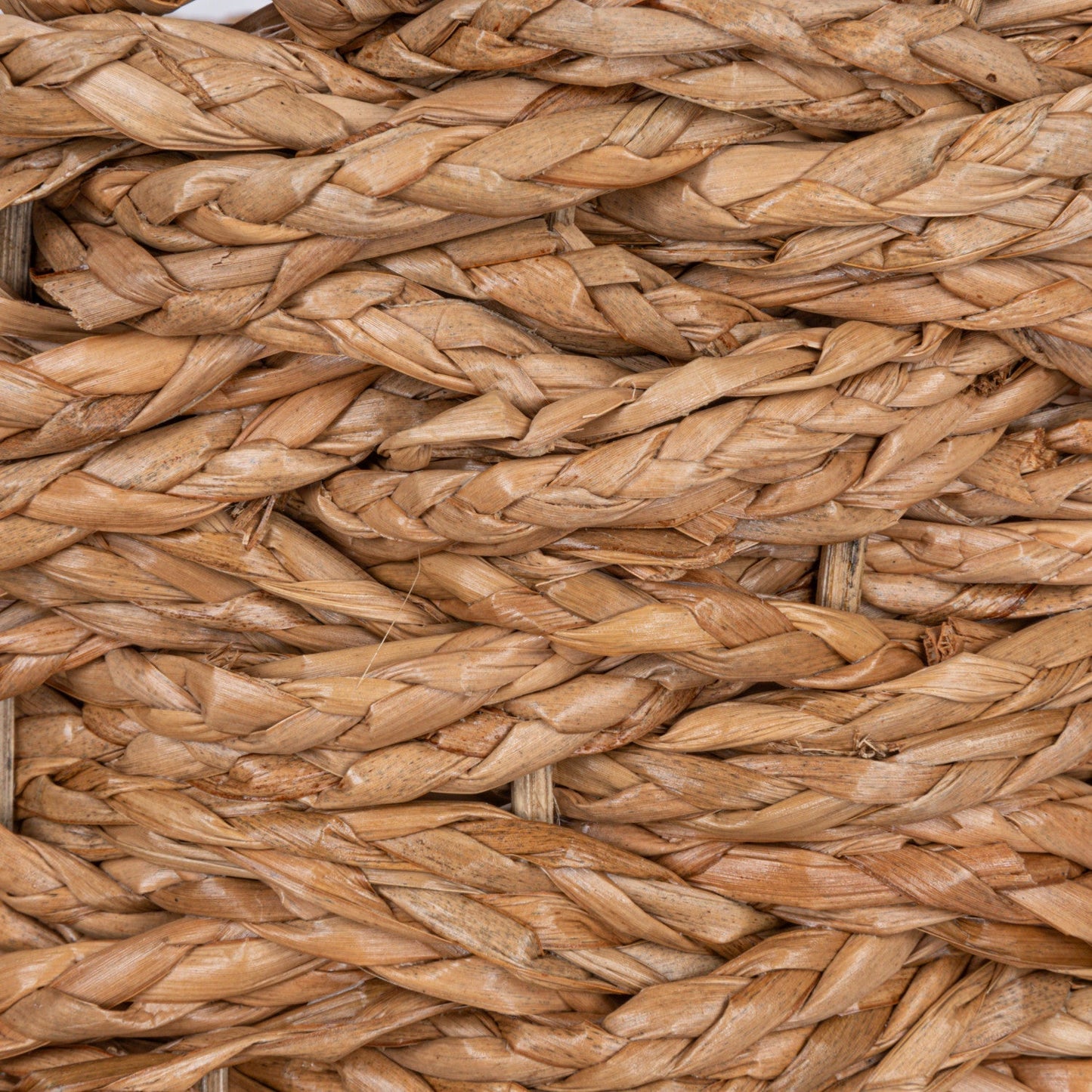 Black & Natural Woven Wicker Baske