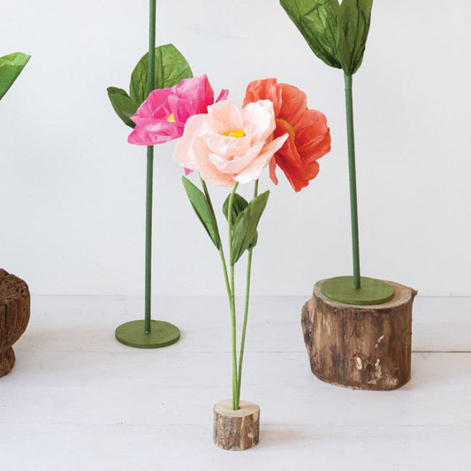 Paper Flower Pick, 3 Colors