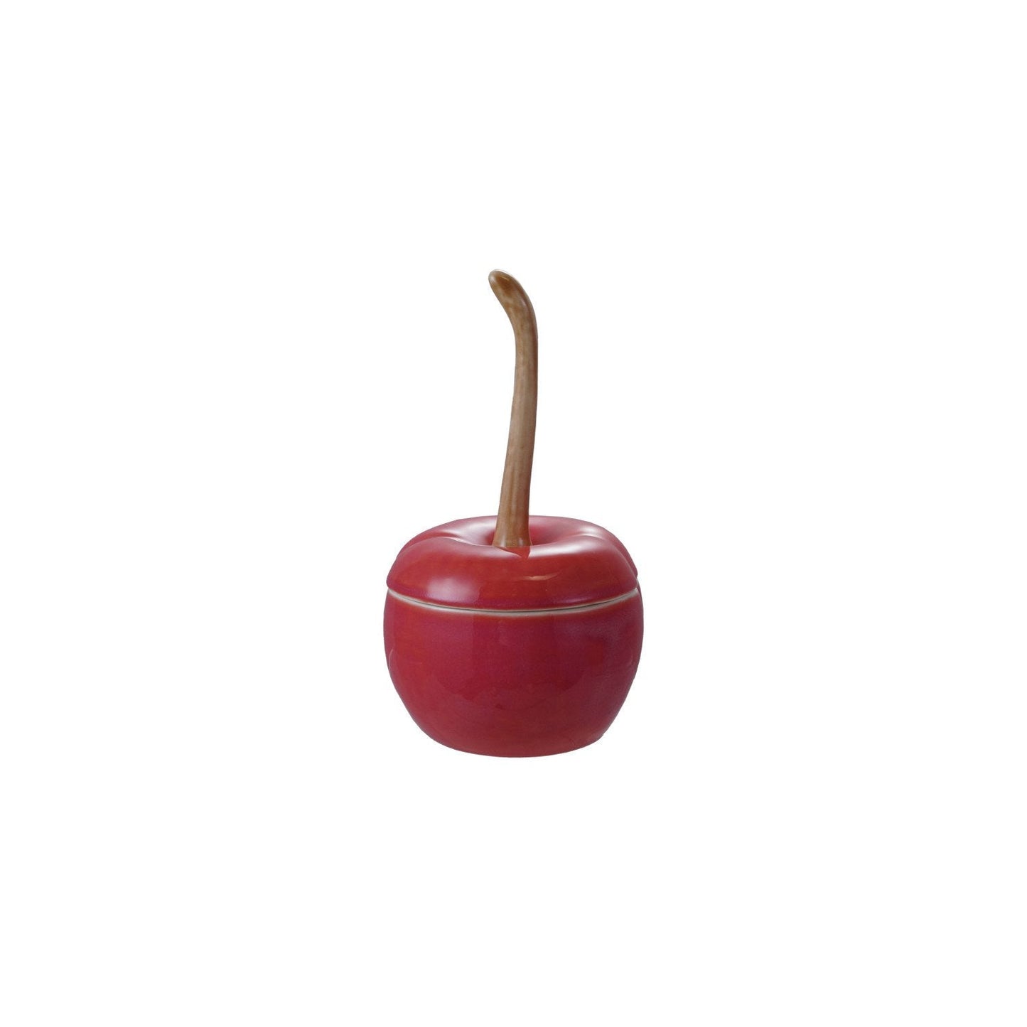 4in Stoneware Cherry Shaped Jar with Lid