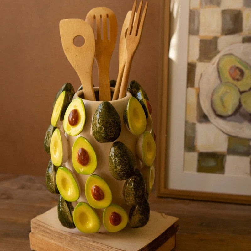 Ceramic Avocado Vase