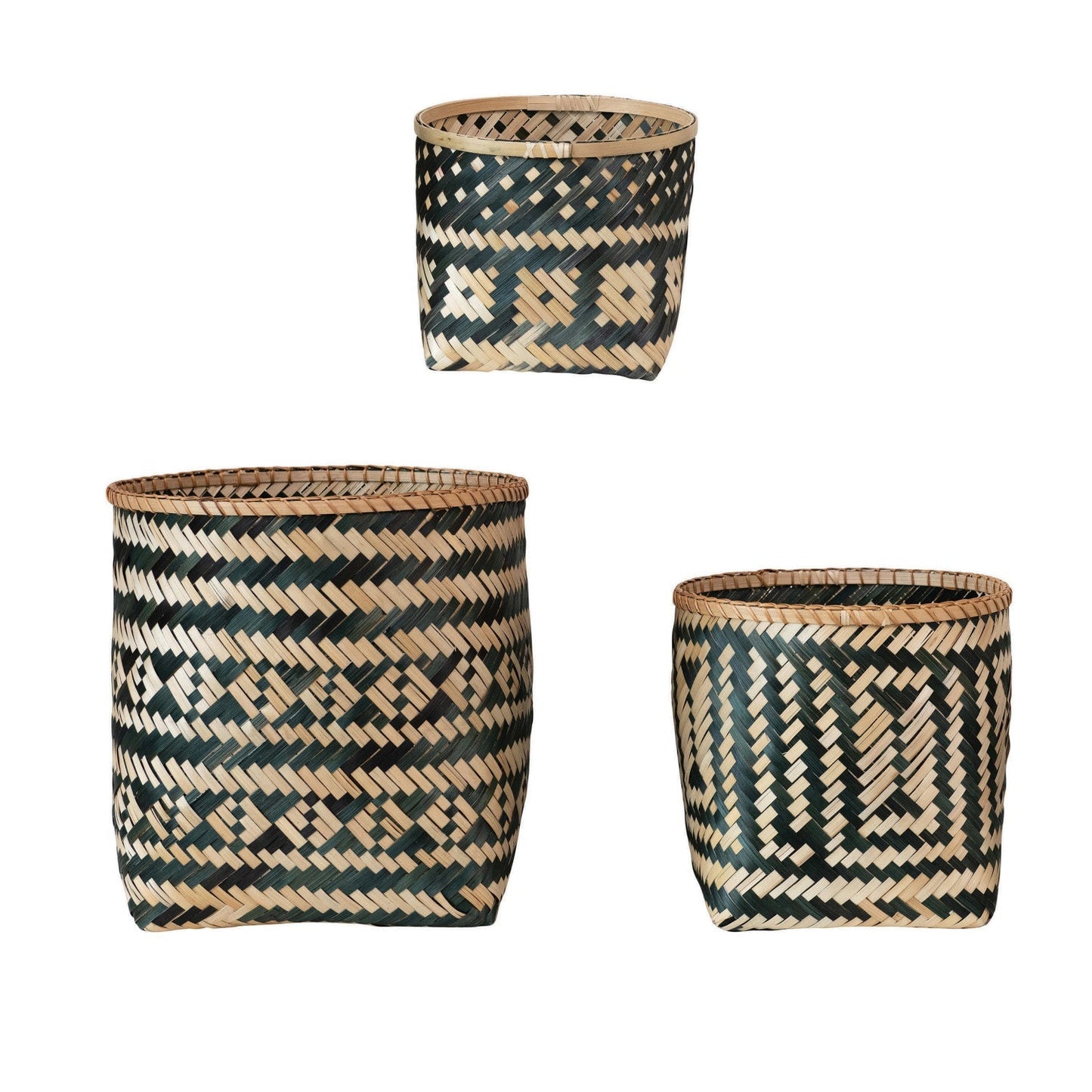 Bamboo Baskets with Pattern