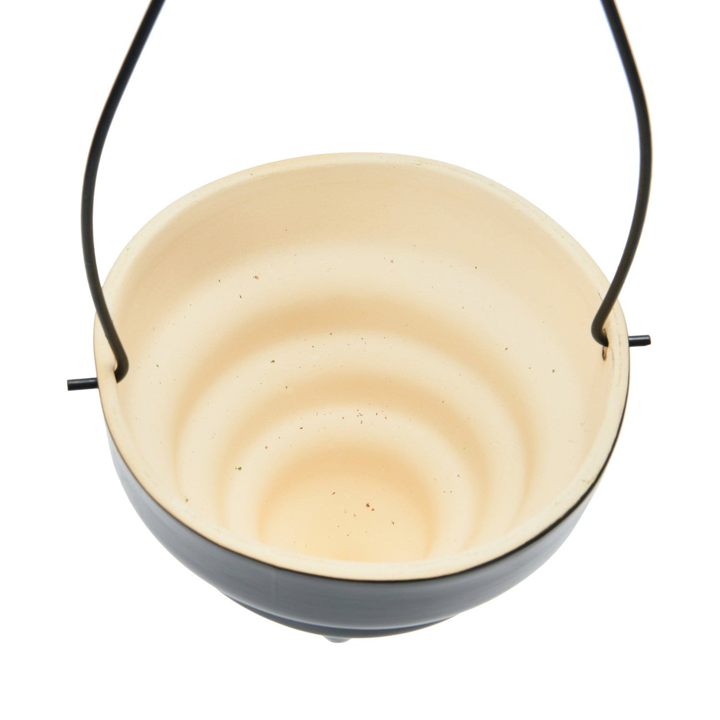 7in Black Contemporary Hanging Planter