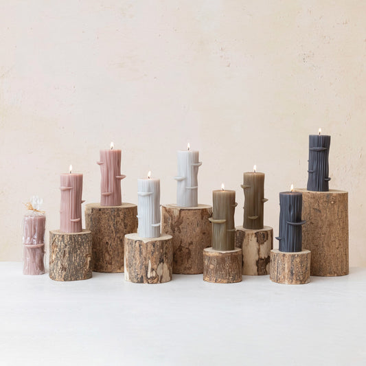 Mushroom Log Candle - Unscented Natural