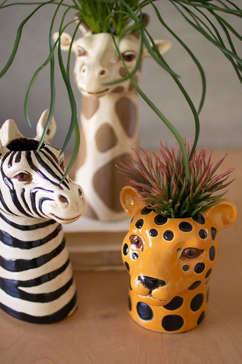 Ceramic Safari Animal Vases