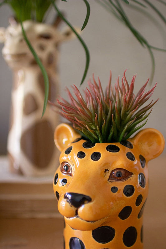 Ceramic Safari Animal Vases