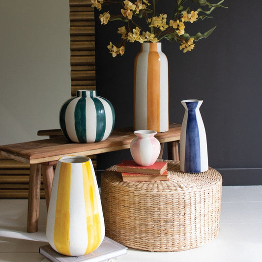Ceramic Striped Vases