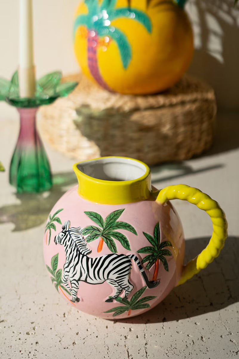 Ceramic Zebra Pitcher