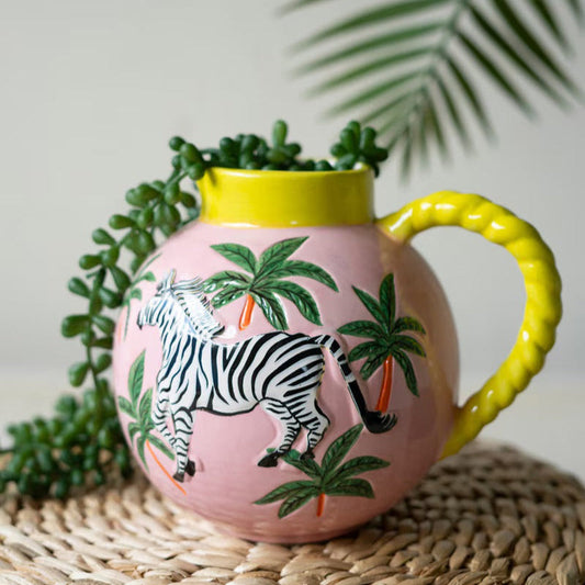 Ceramic Zebra Pitcher