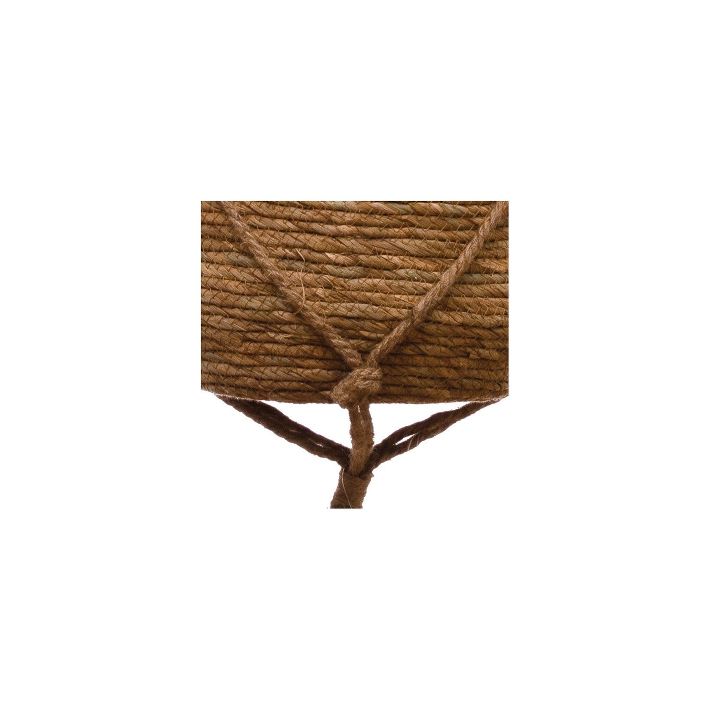 8in Straw Planter with Jute Hanger