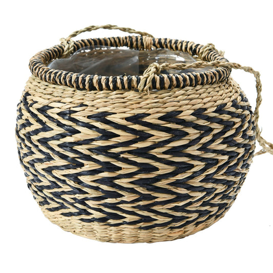 6in Hand-Woven Hanging Basket Planter