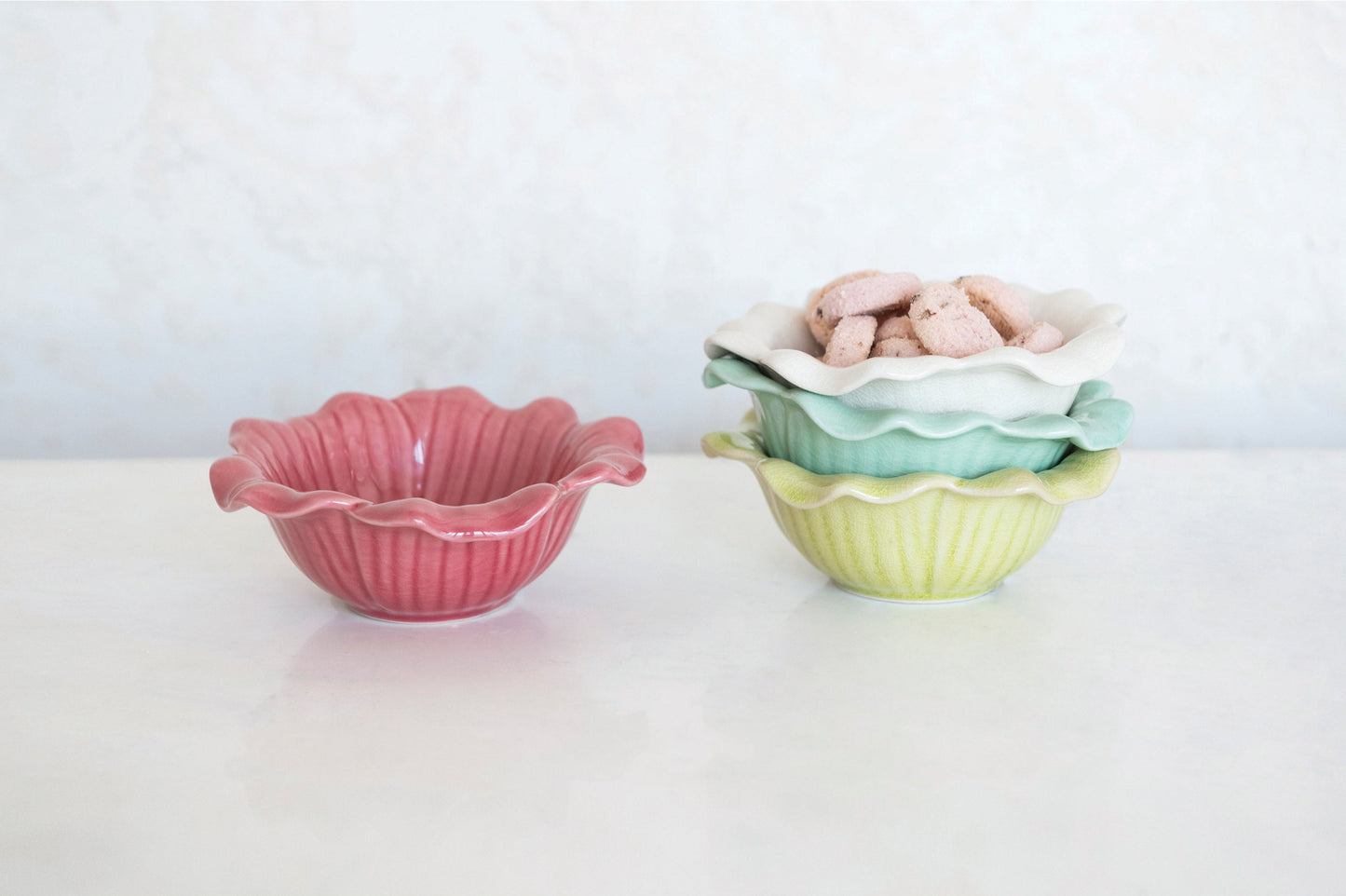 Stoneware Flower Bowl