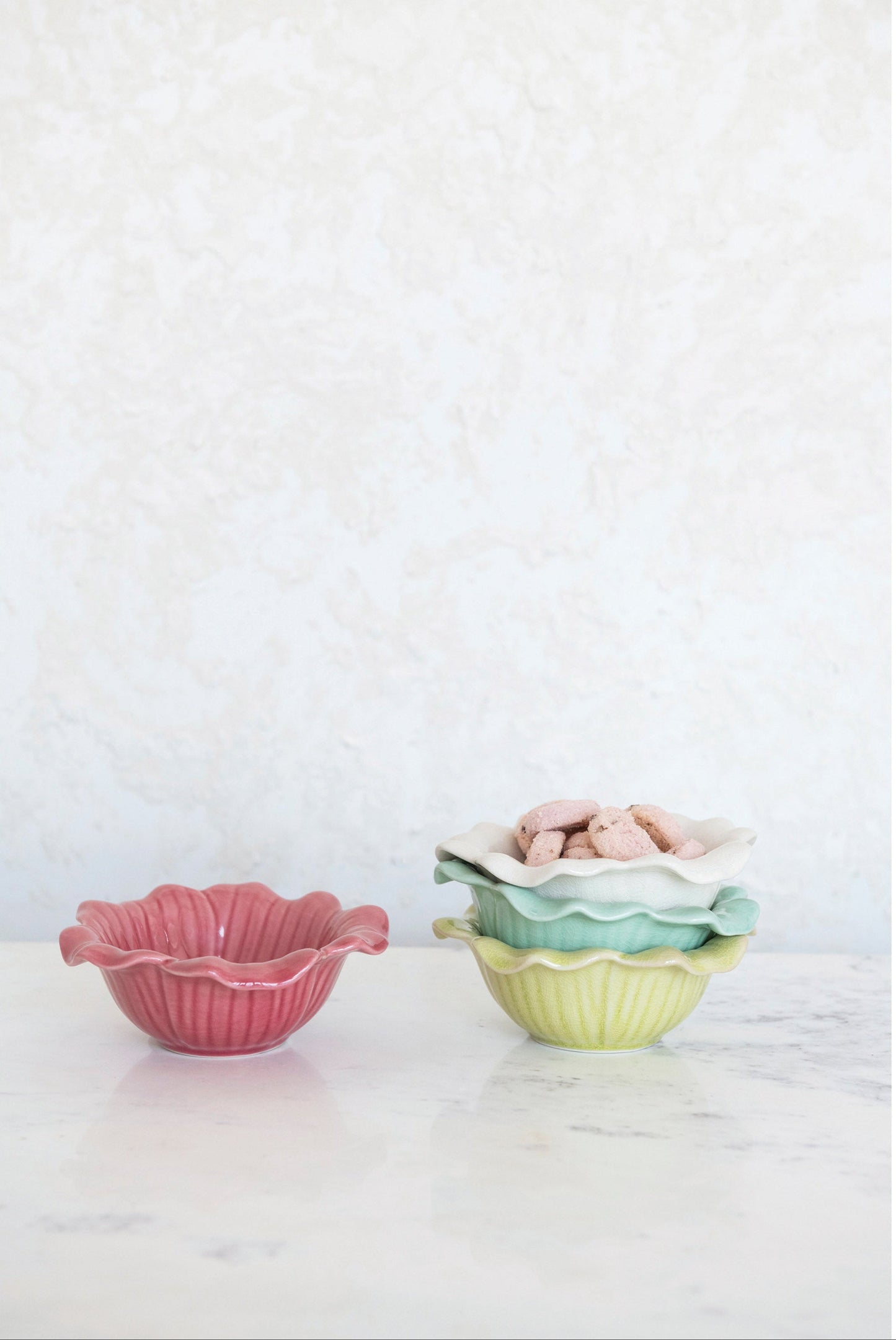 Stoneware Flower Bowl