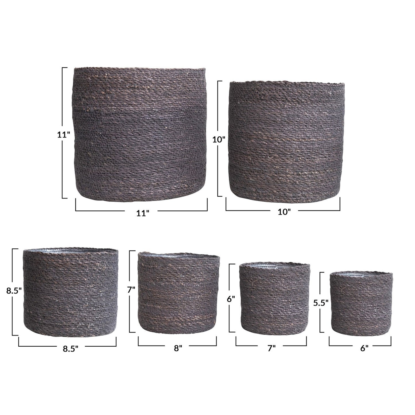 Charcoal Jute Basket