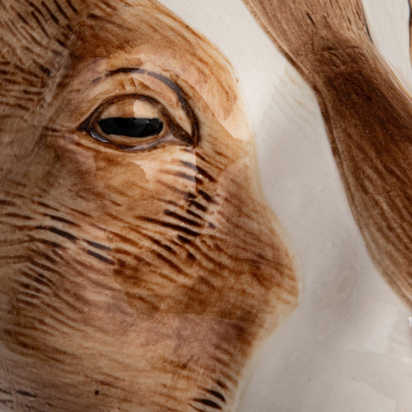 Goat Hand-Painted Stoneware Vase