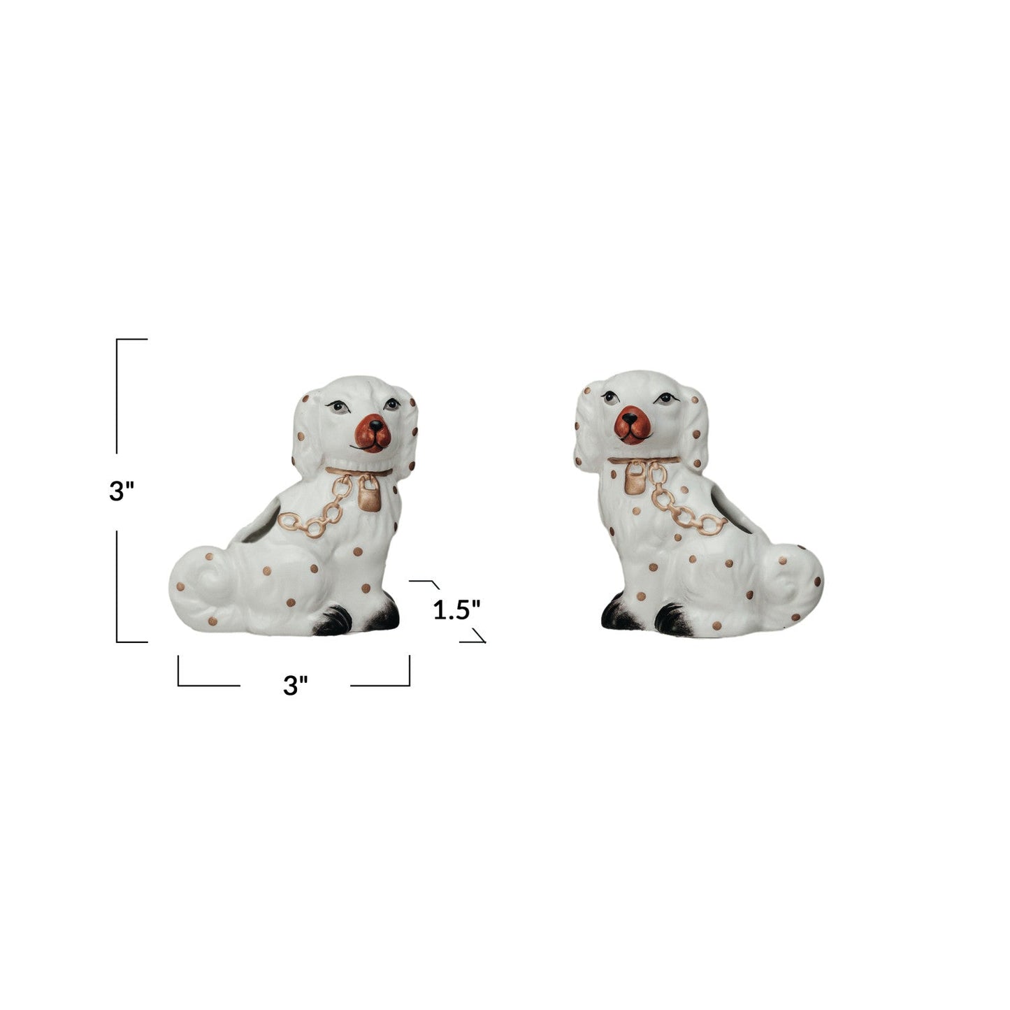 Ceramic Staffordshire Dog Mini Vase