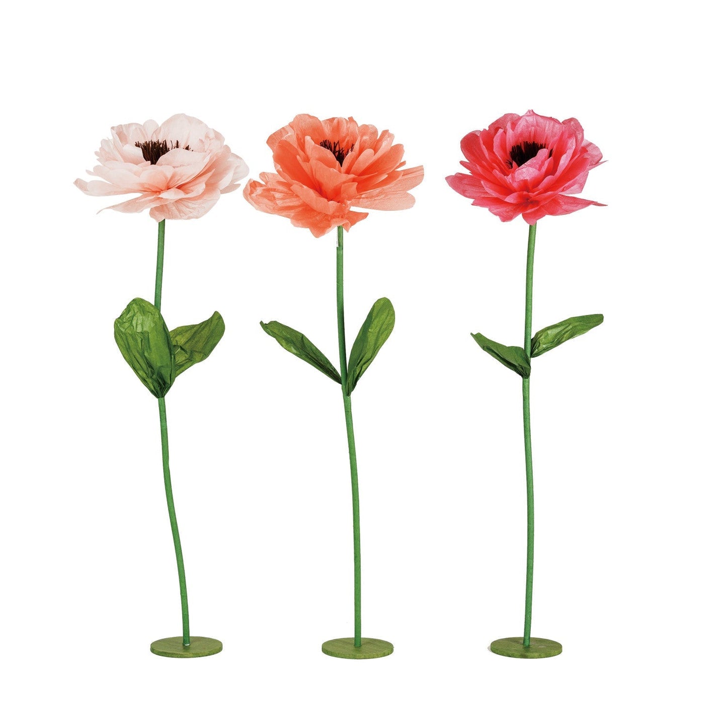 Paper Flower w/ Stand, 3 Colors