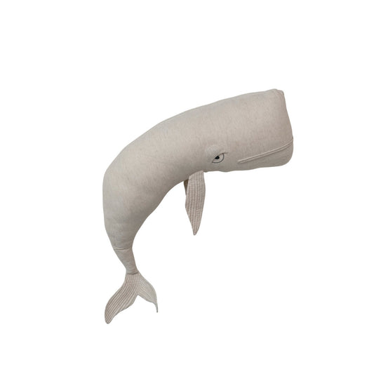 Whale Pillow - 48in x 12in Cotton & Linen